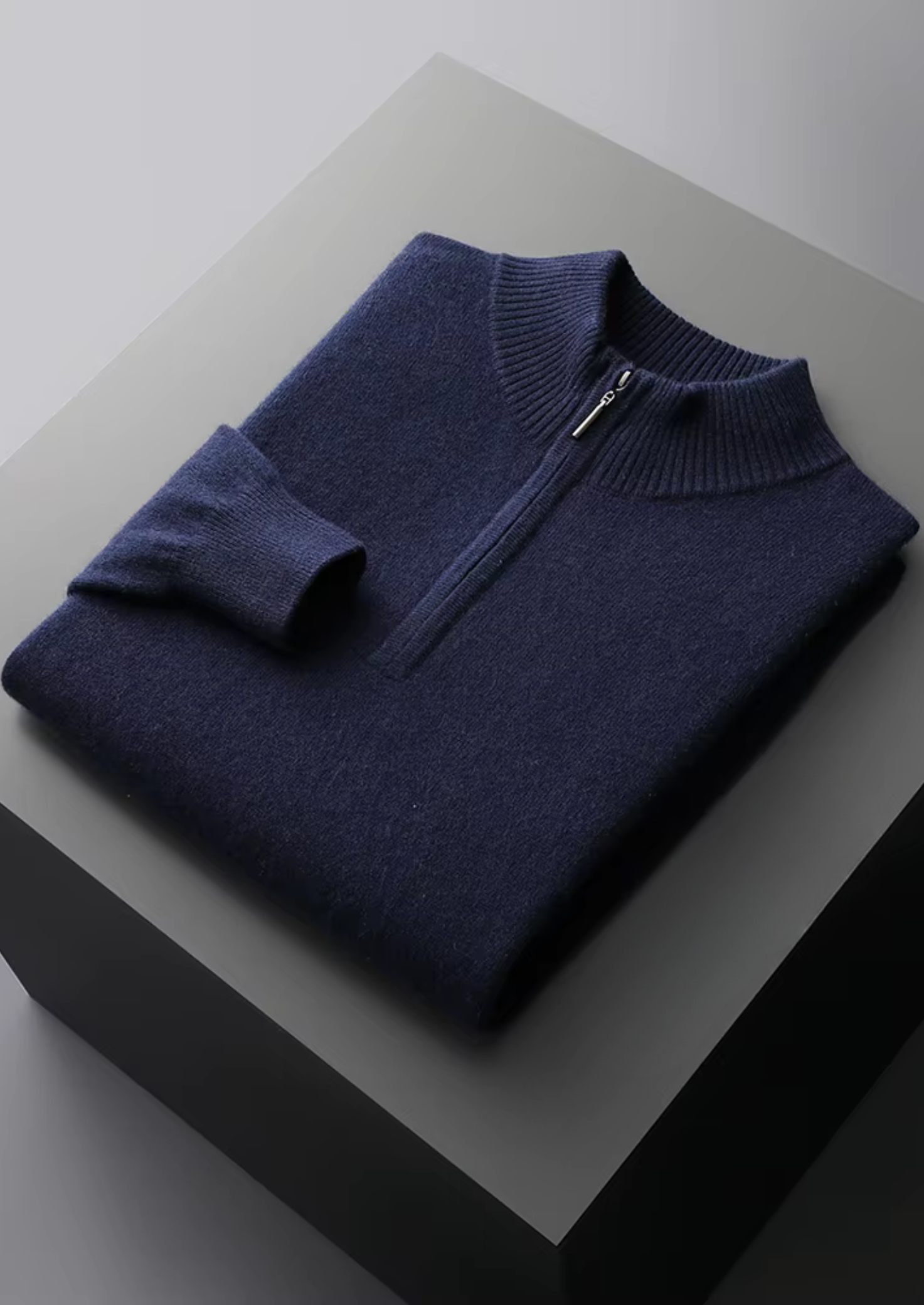 PURE EXTRA-FINE MERINO WOOL HALF ZIP SWEATER CLOUDWOOL®