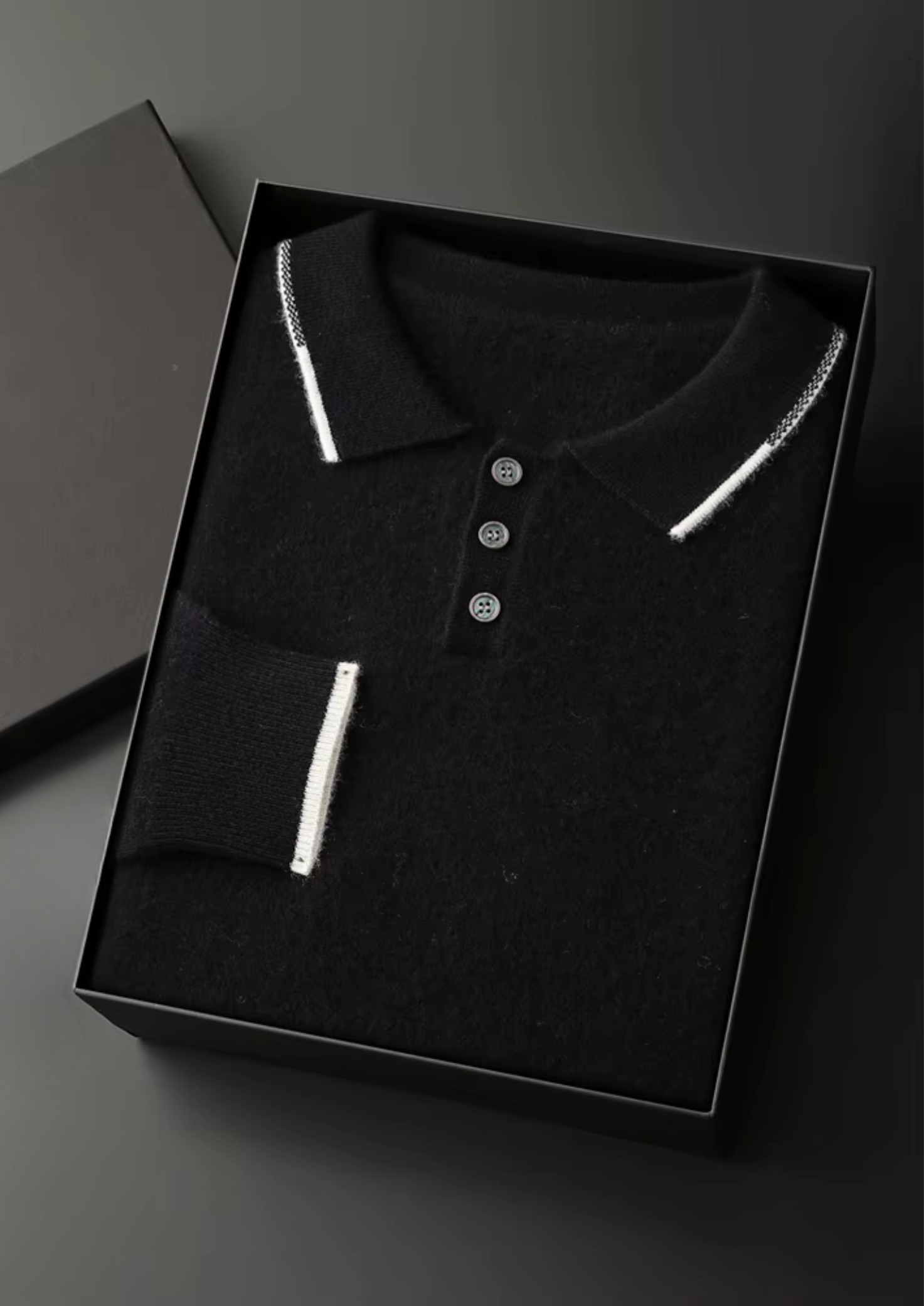 PREMIUM CASHMERE TWO TONE BUTTON POLO EXCLUSIVE RELEASE