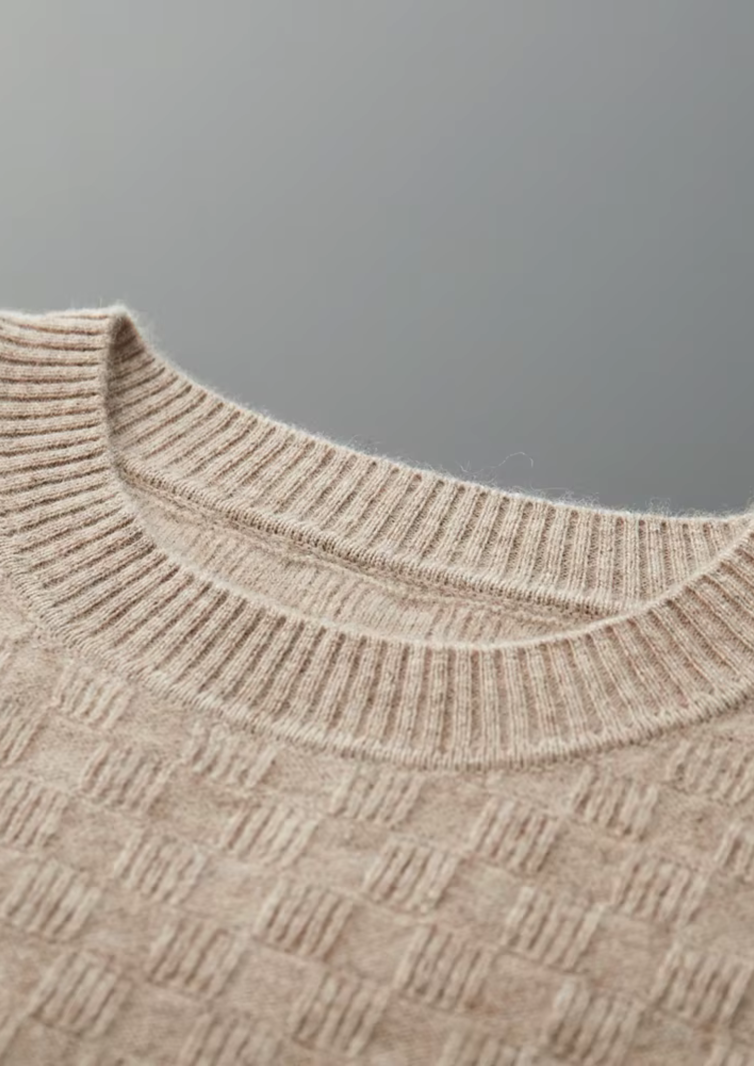 PREMIUM CASHMERE TEXTURED CREWNECK CLOUDWOOL®