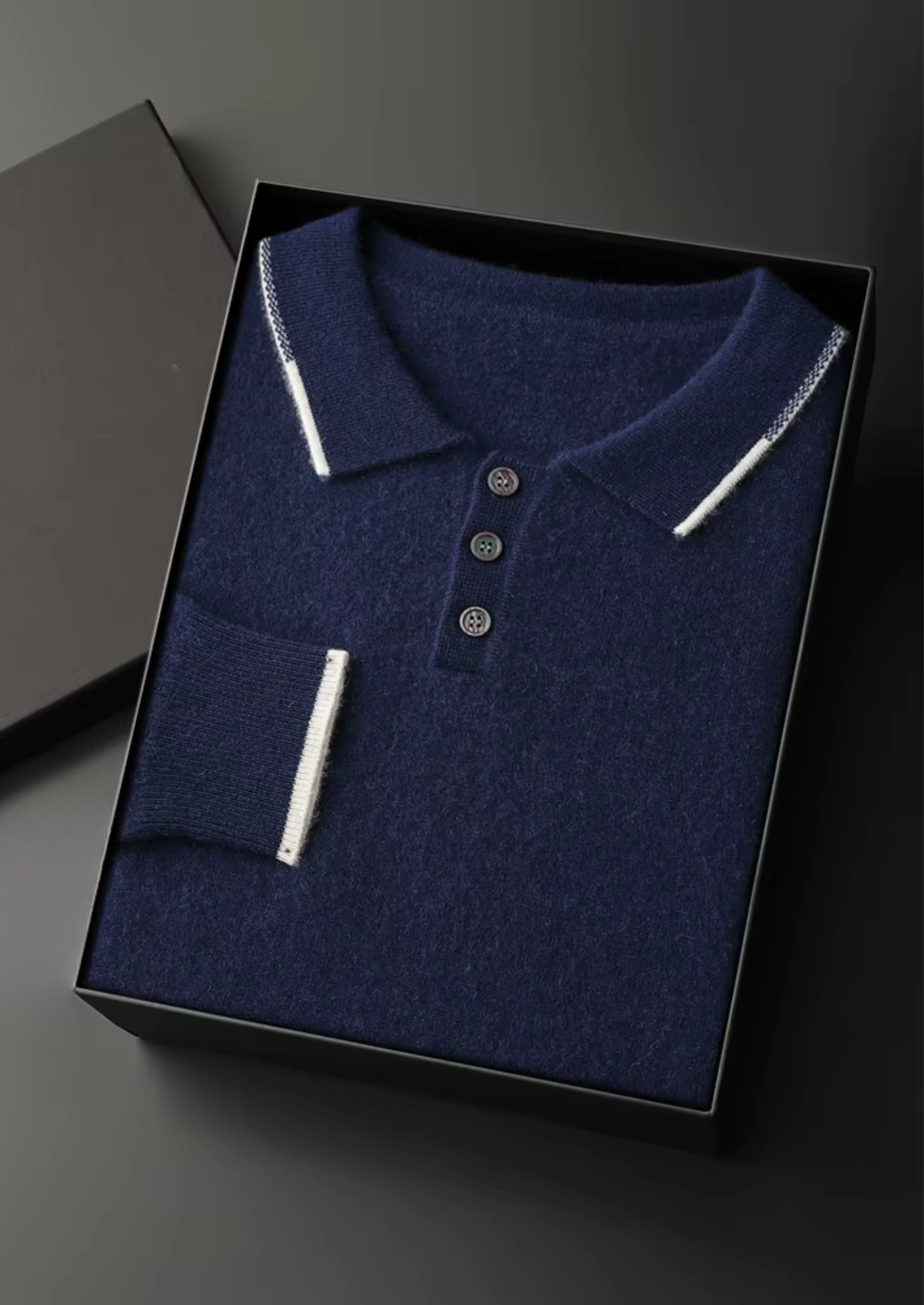 PREMIUM CASHMERE TWO TONE BUTTON POLO EXCLUSIVE RELEASE