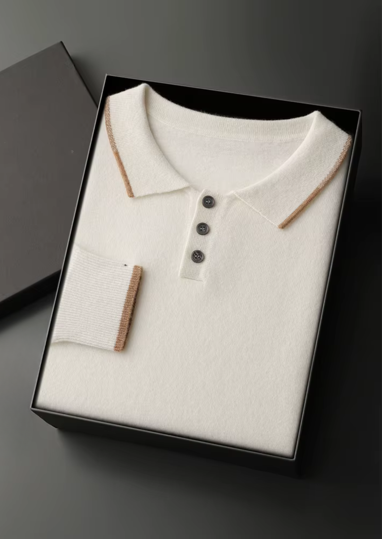 PREMIUM CASHMERE TWO TONE BUTTON POLO EXCLUSIVE RELEASE