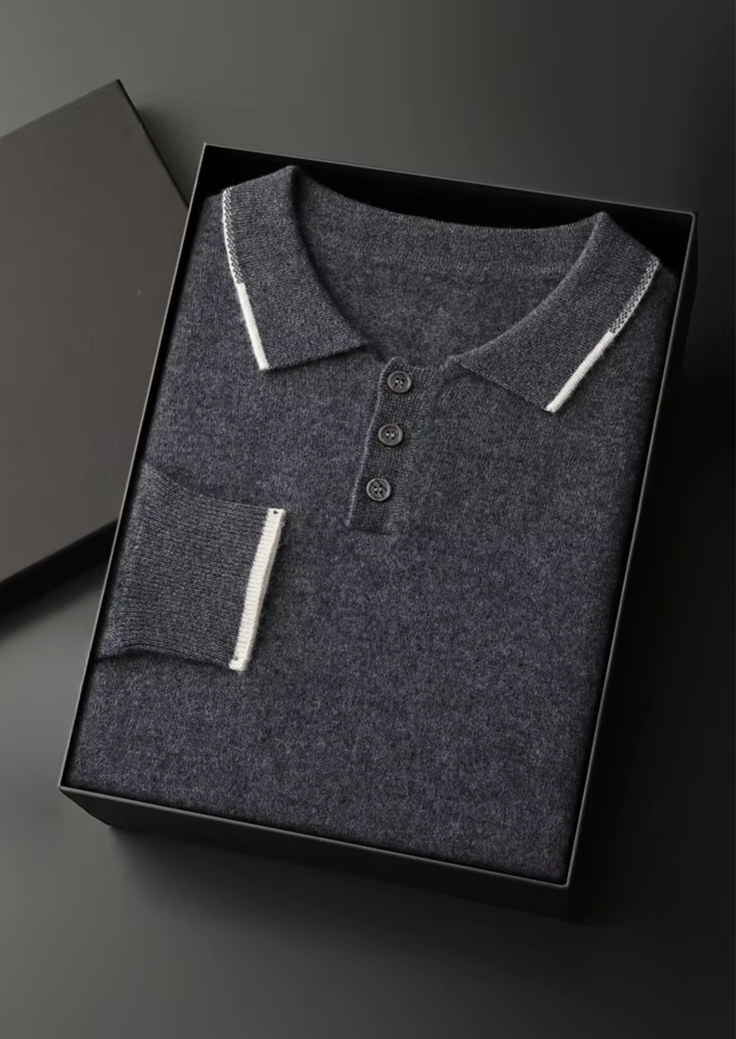 PREMIUM CASHMERE TWO TONE BUTTON POLO EXCLUSIVE RELEASE