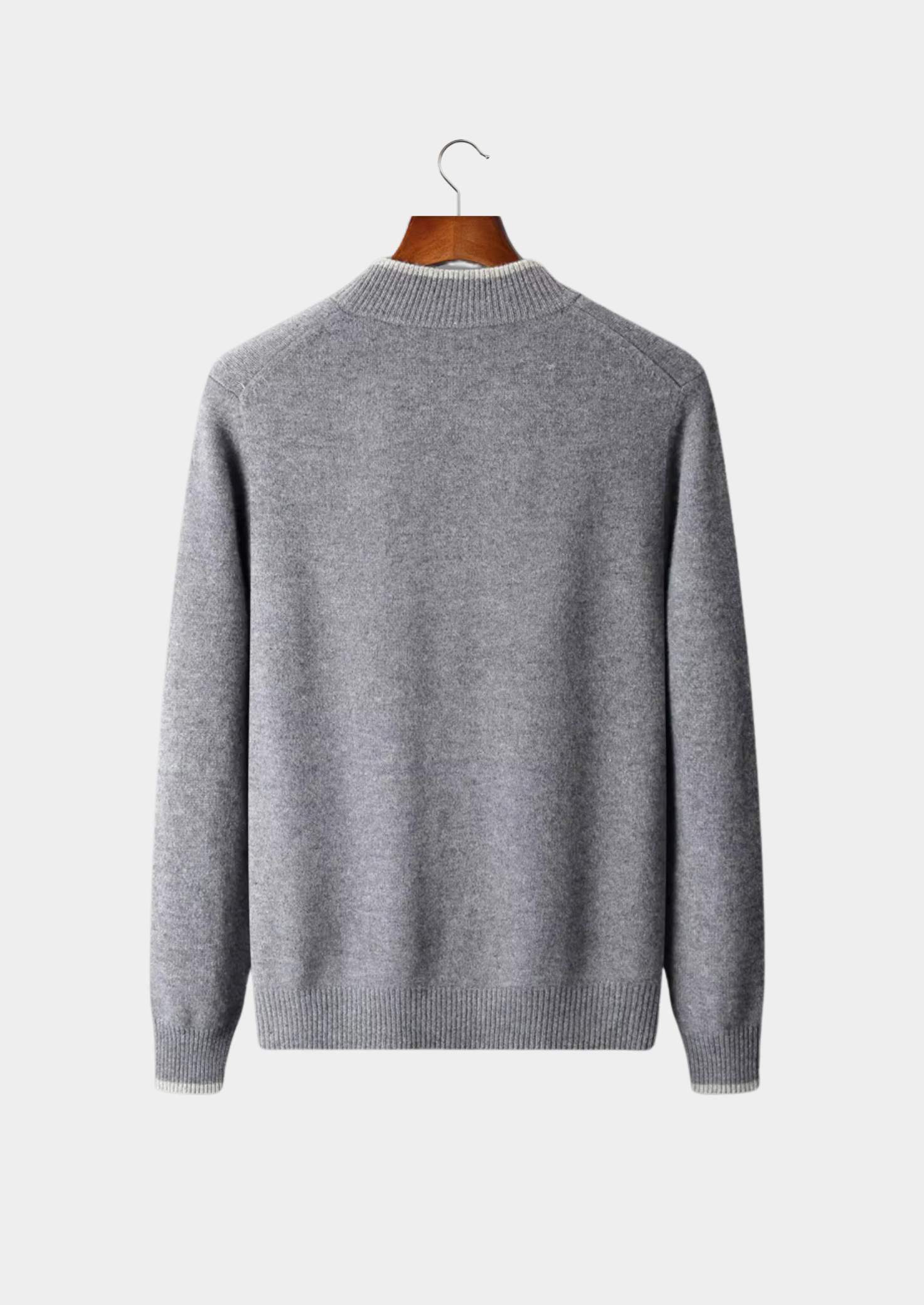 PURE EXTRA-FINE MERINO WOOL TWO-TONE ZIP CARDIGAN CLOUDWOOL®