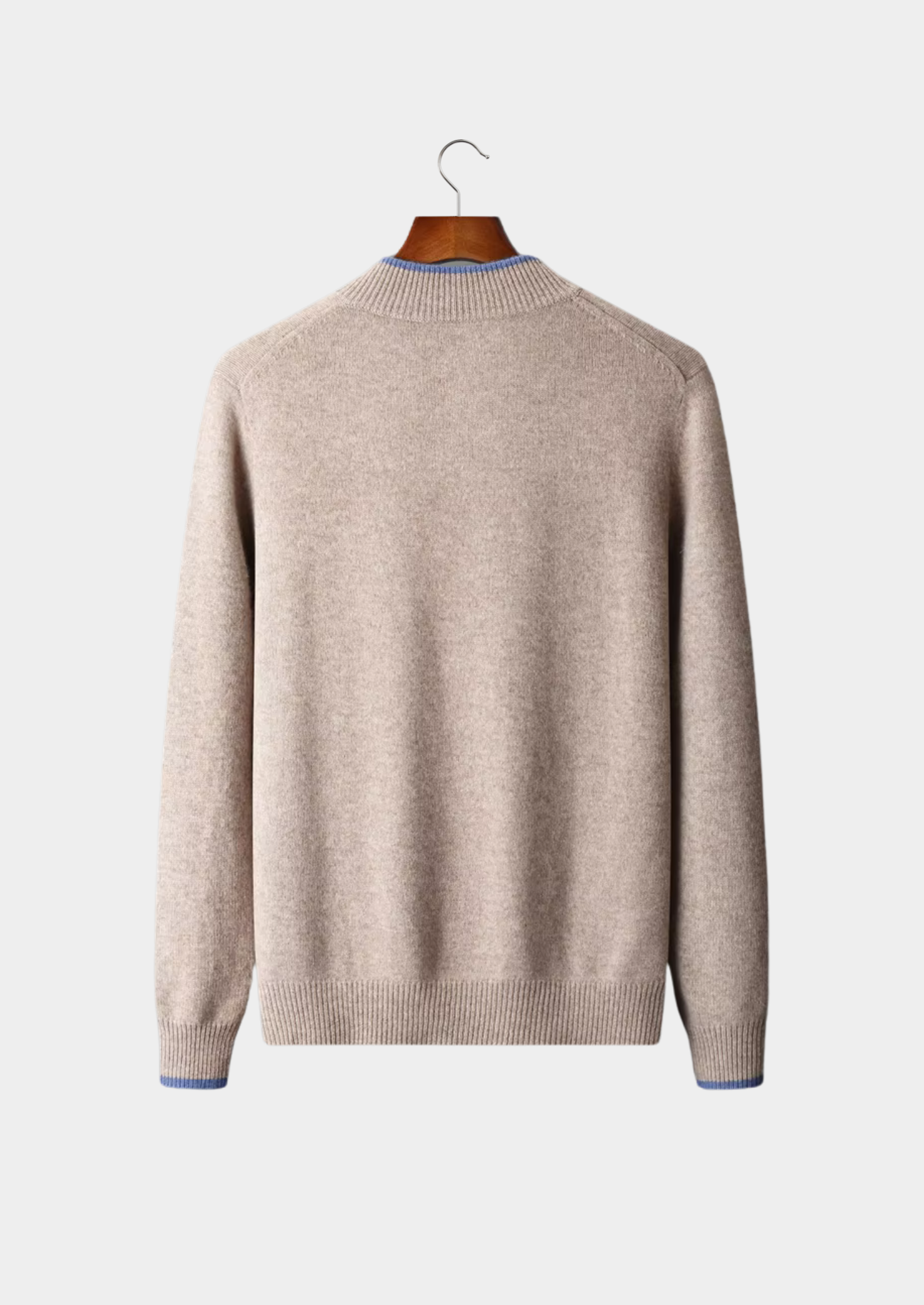 PURE EXTRA-FINE MERINO WOOL TWO-TONE ZIP CARDIGAN CLOUDWOOL®