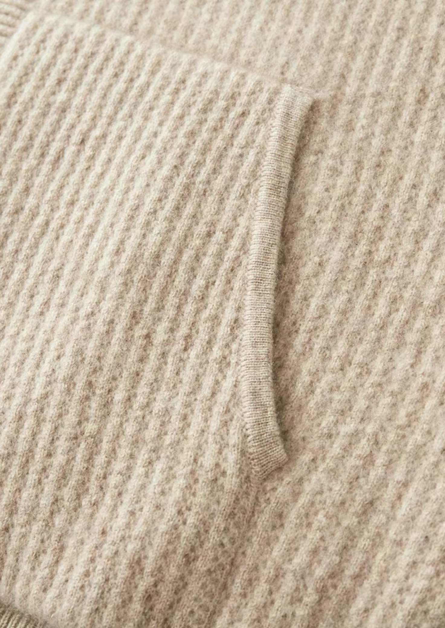PURE EXTRA-FINE MERINO WOOL RIBBED ZIPPER HOODIE CLOUDWOOL®