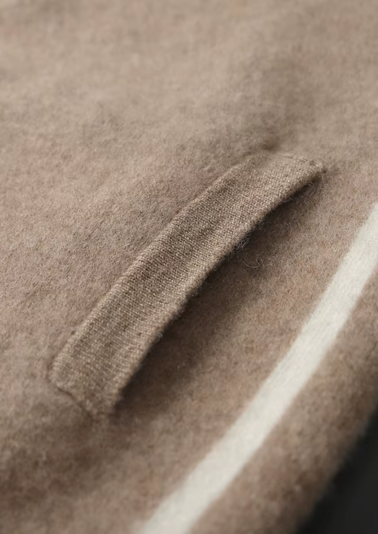 PREMIUM CASHMERE TWO TONE ZIPPER HOODIE EXCLUSIVE RELEASE
