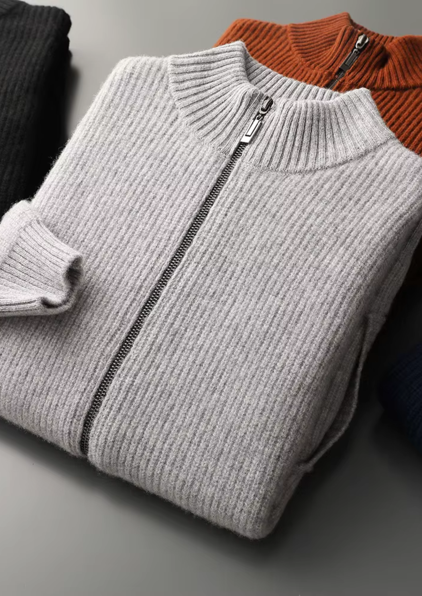 PURE EXTRA-FINE MERINO WOOL RIBBED CARDIGAN CLOUDWOOL®