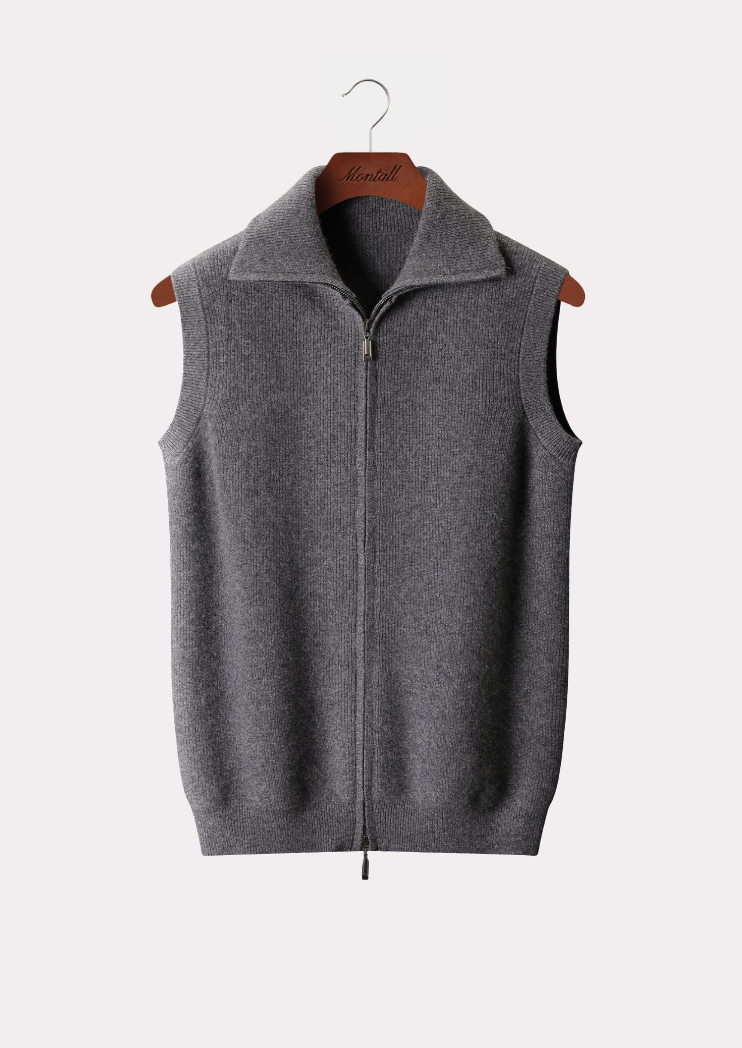 CASHMERE BODYWARMER VEST PURE CASHMERE