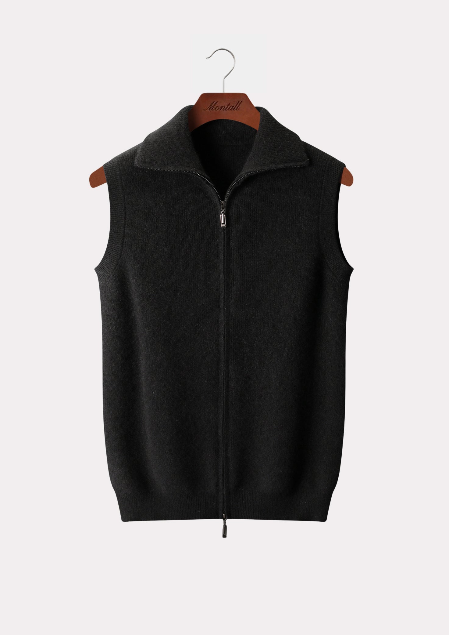 CASHMERE BODYWARMER VEST PURE CASHMERE