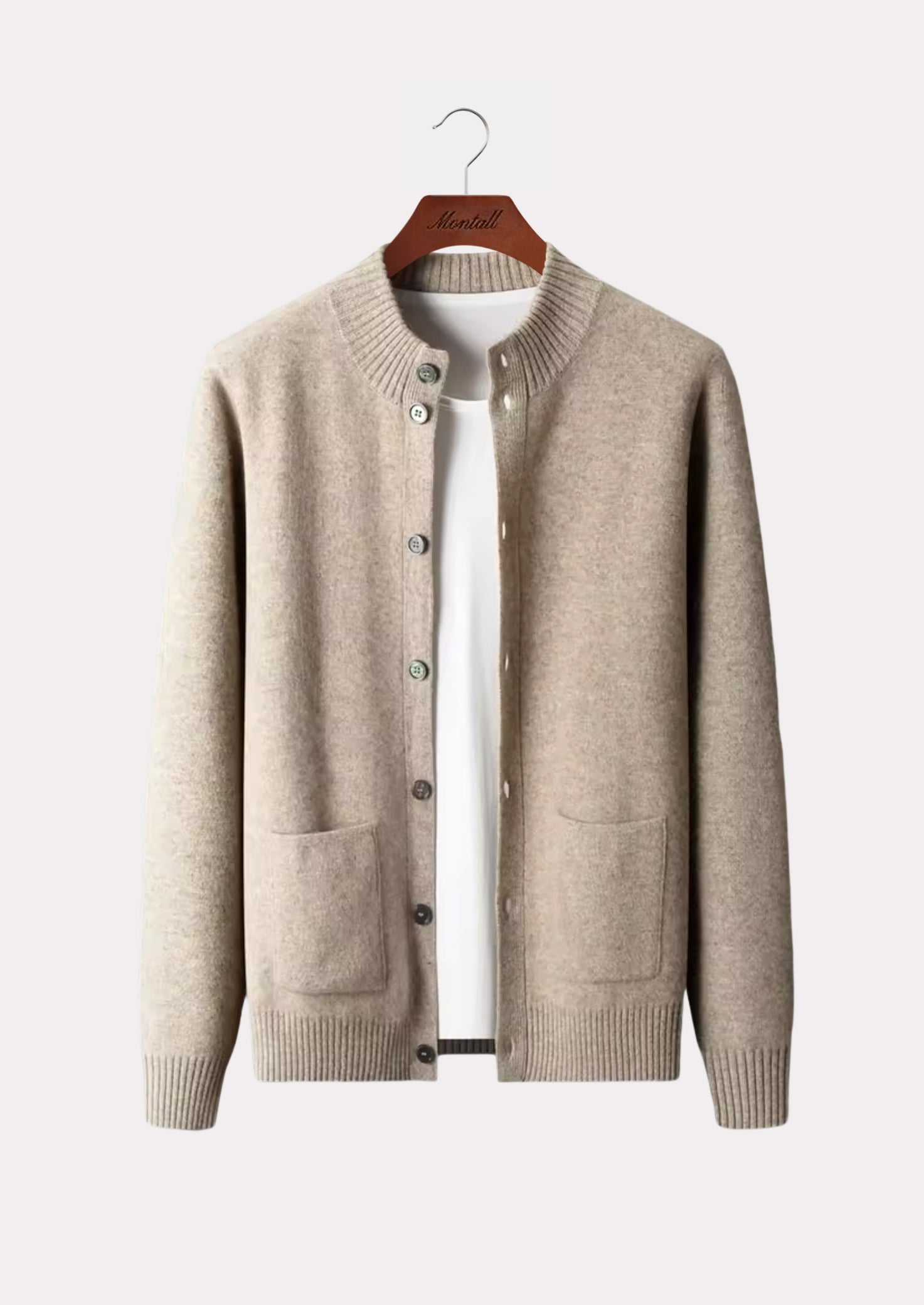 CASHMERE BUTTON KNIT PURE CASHMERE