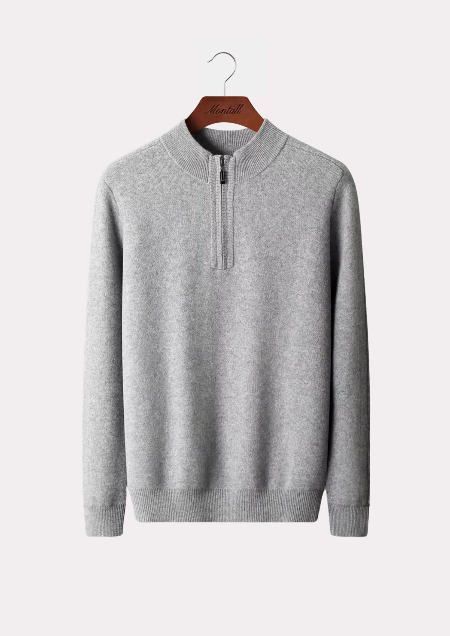 CASHMERE HALF ZIP SWEATER PURE CASHMERE