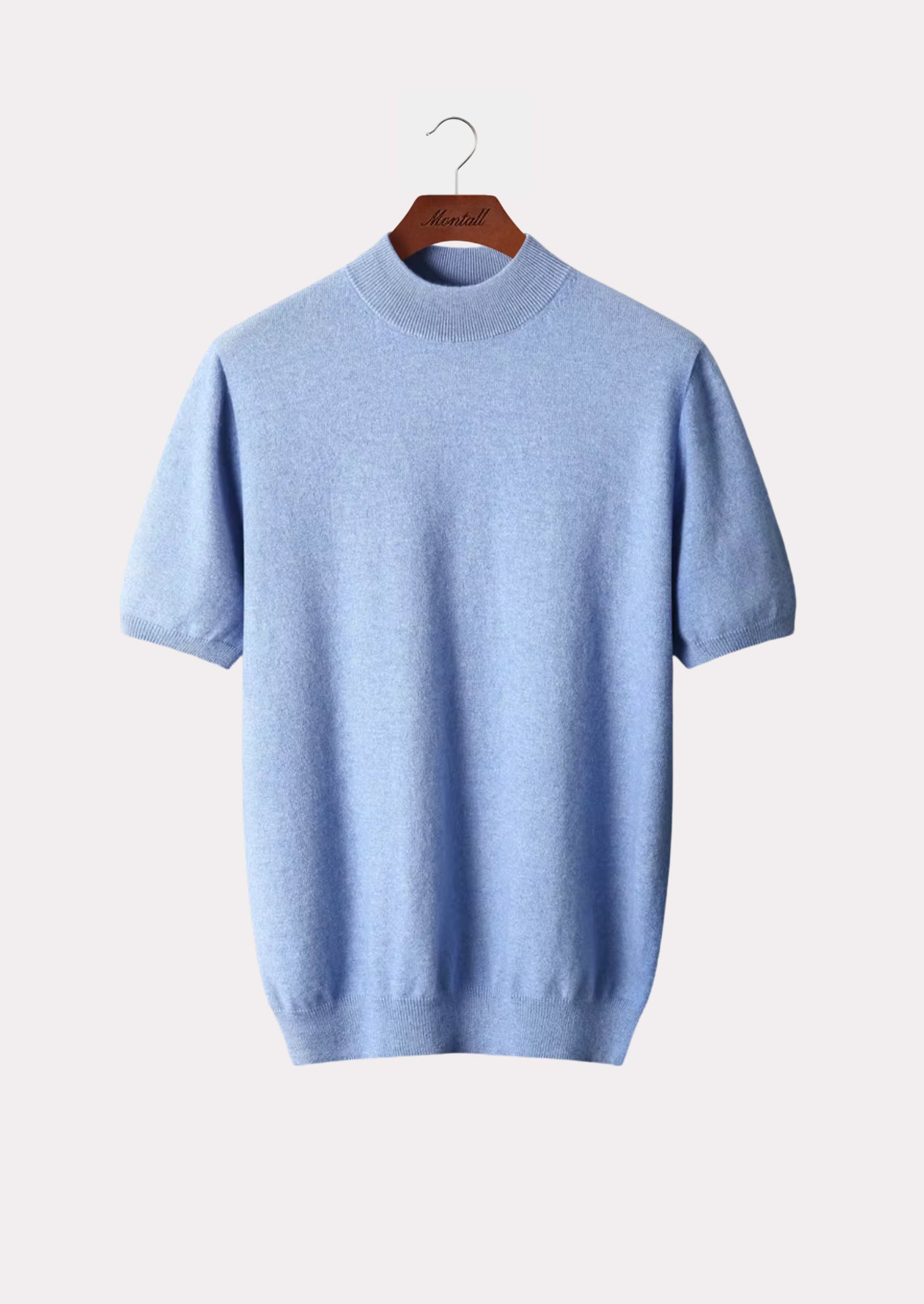 CASHMERE MOCKNECK T-SHIRT PURE CASHMERE
