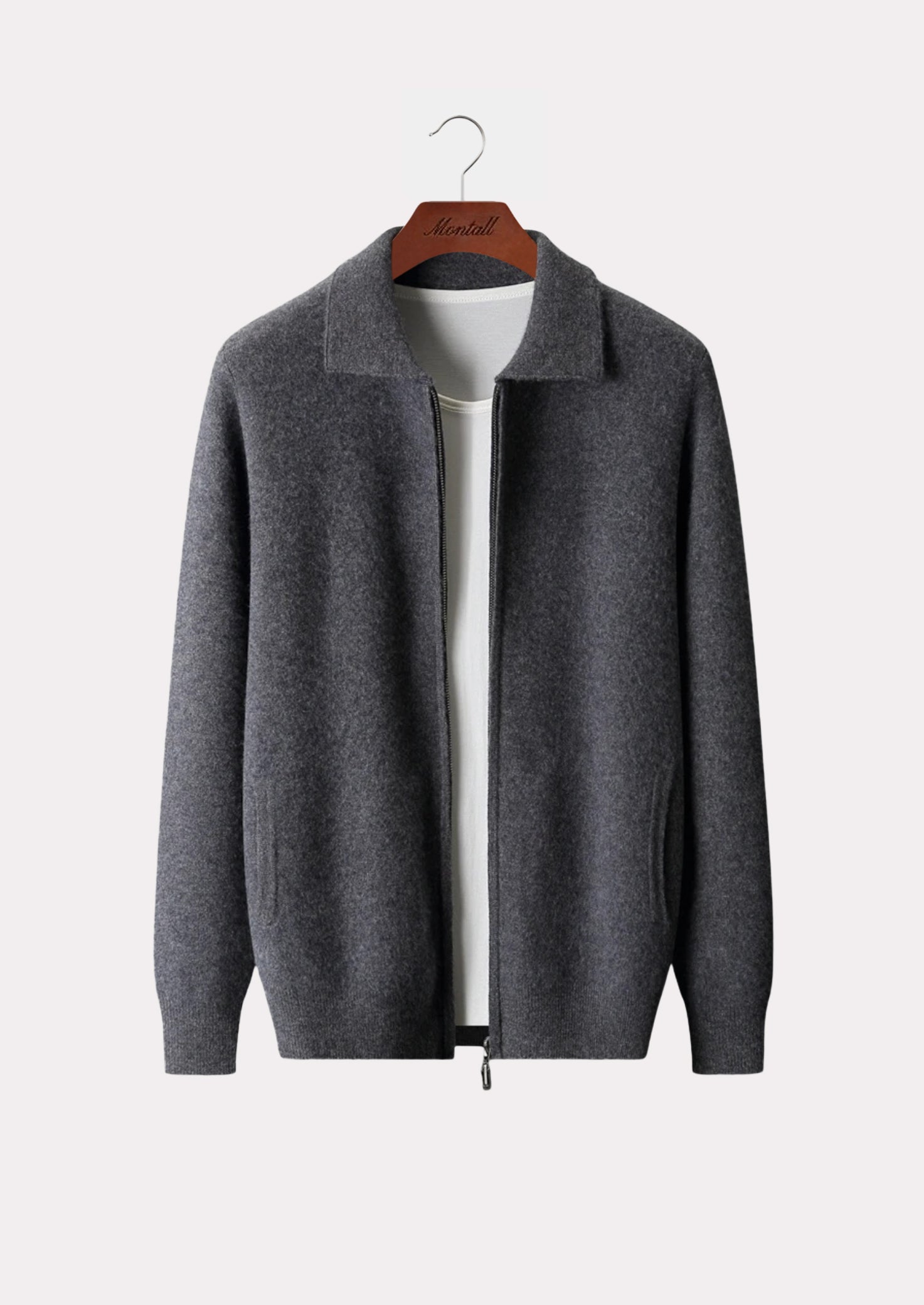 CASHMERE POLO CARDIGAN PURE CASHMERE