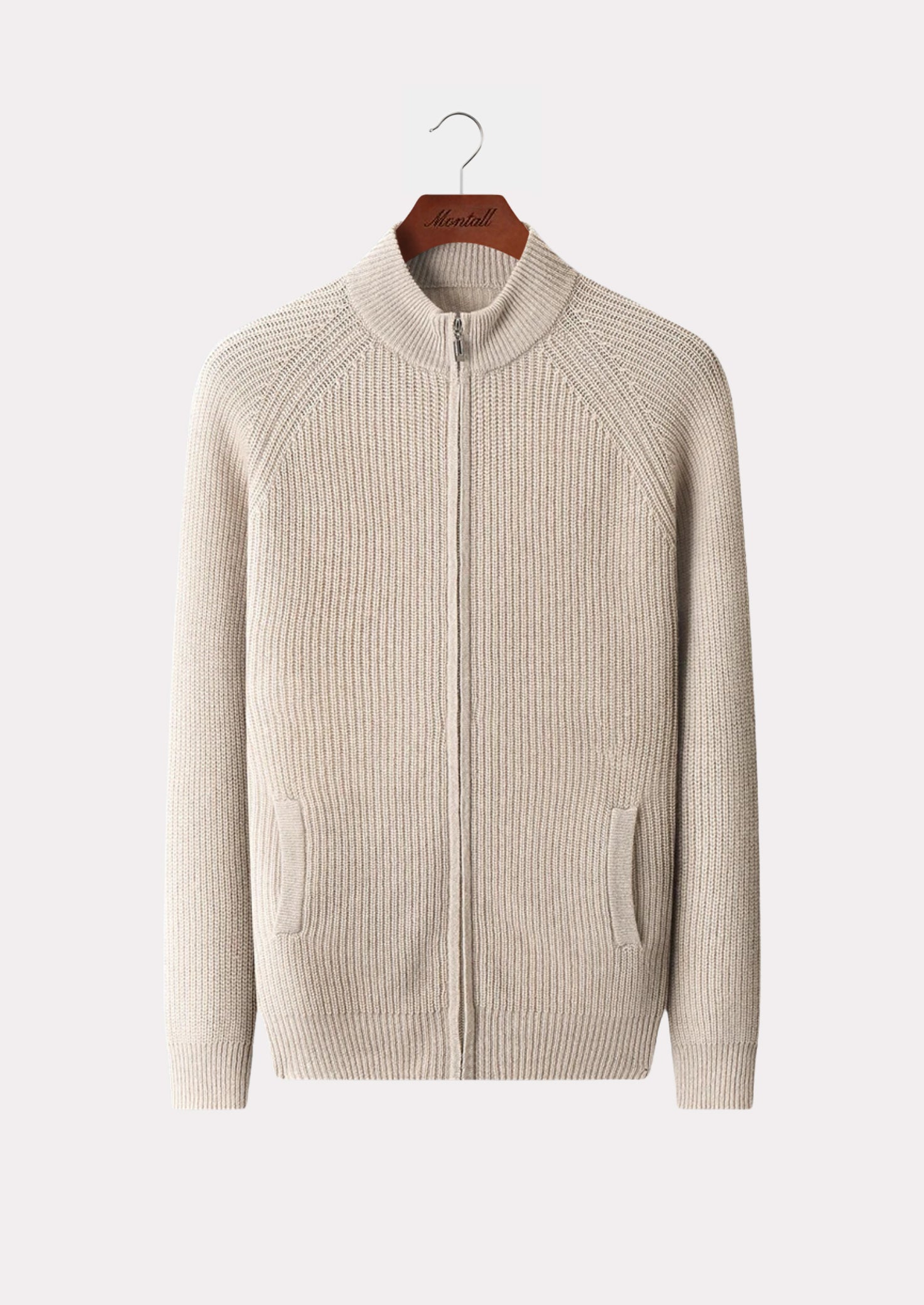 CASHMERE RIB CARDIGAN PURE CASHMERE