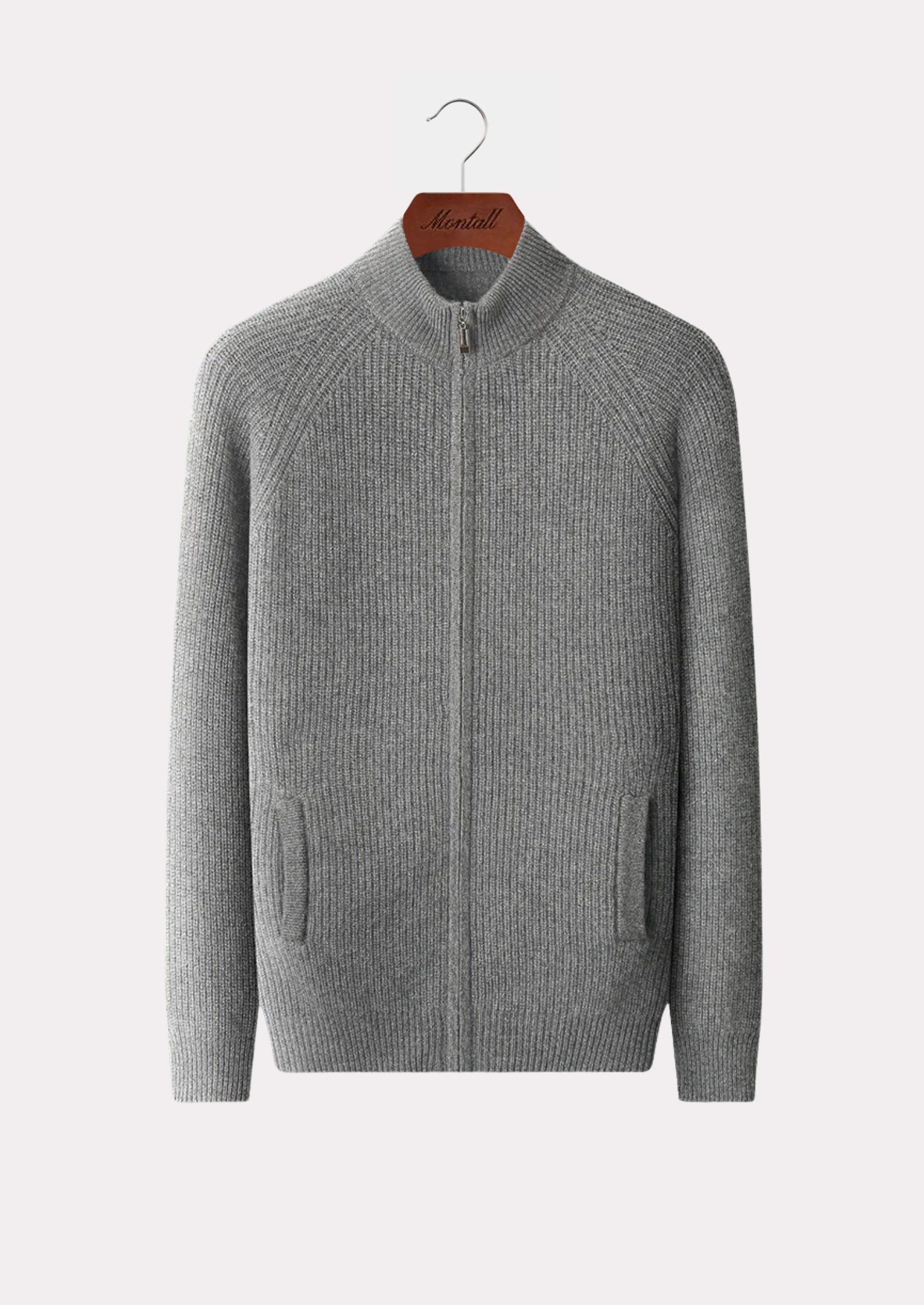 CASHMERE RIB CARDIGAN PURE CASHMERE