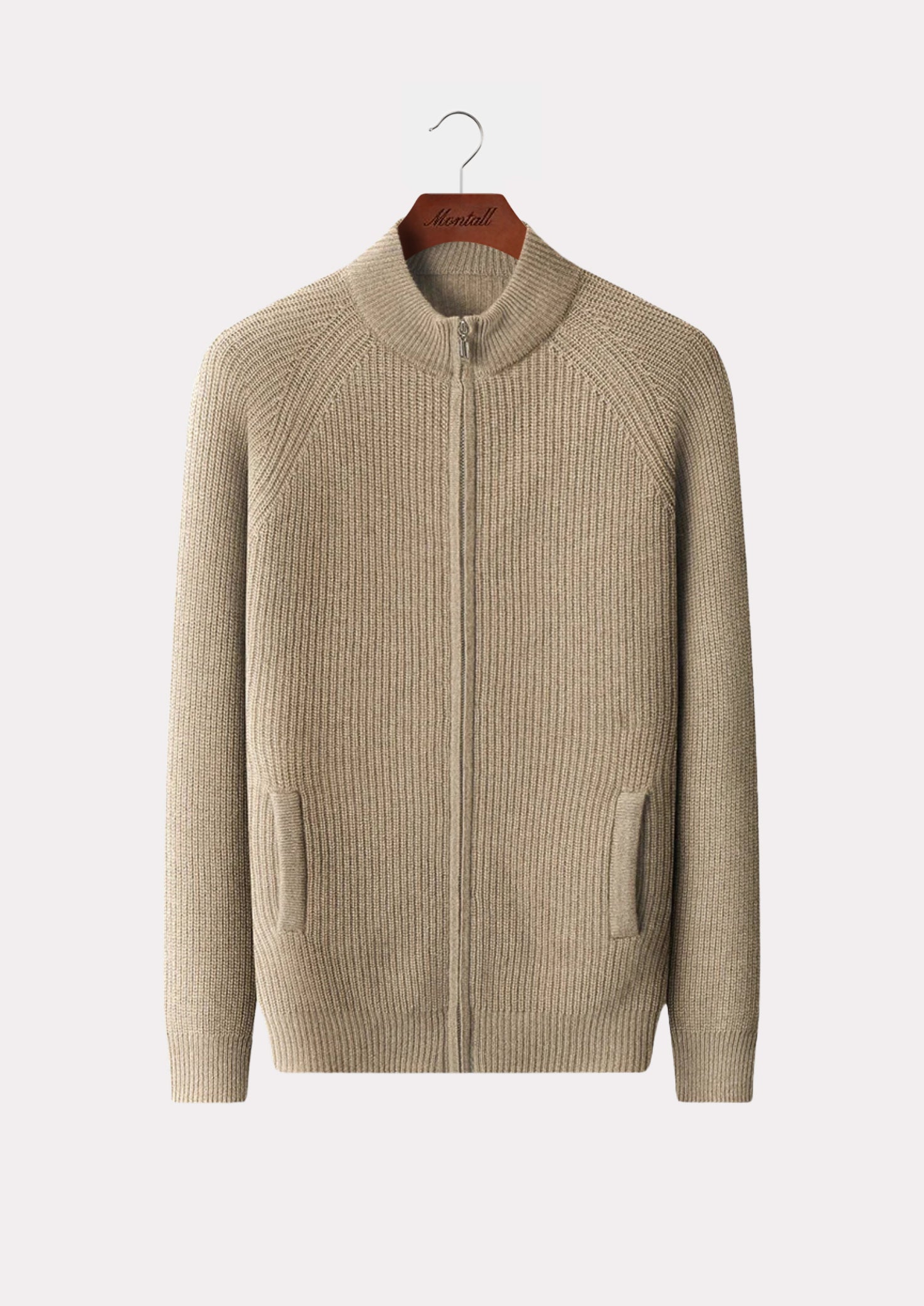 CASHMERE RIB CARDIGAN PURE CASHMERE