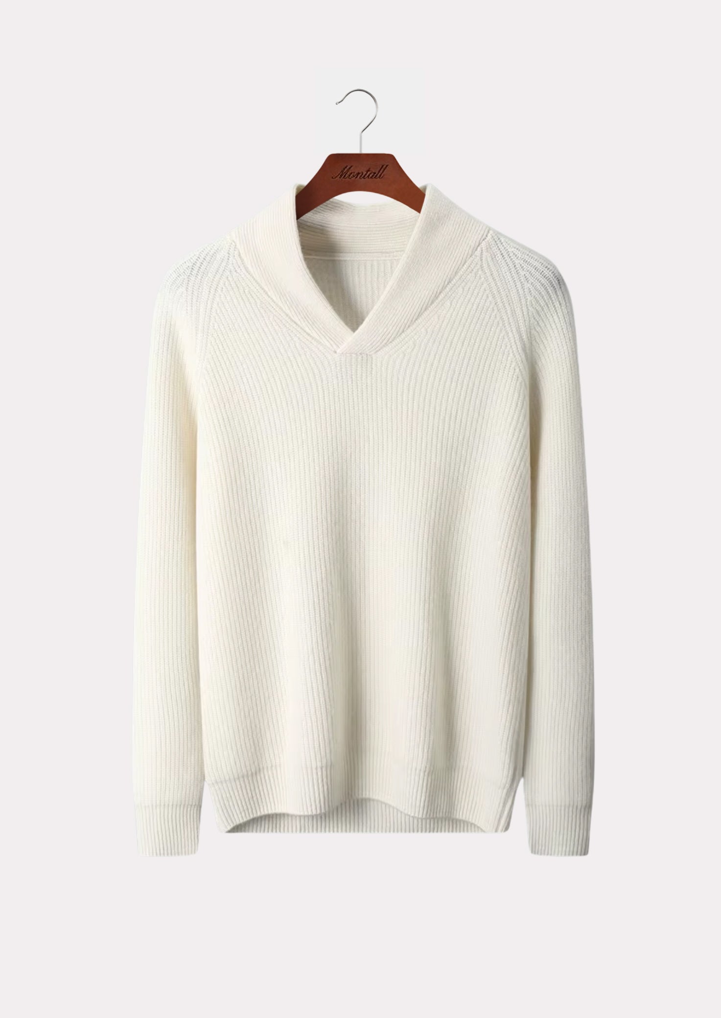 CASHMERE RIB V-NECK SWEATER PURE CASHMERE