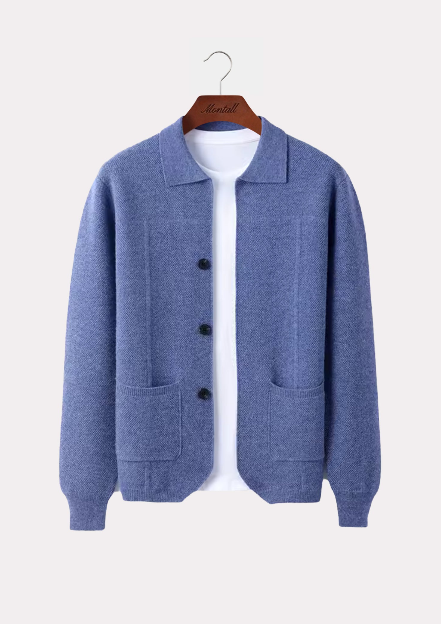 MERINO BUTTON OVERSHIRT PURE MERINO