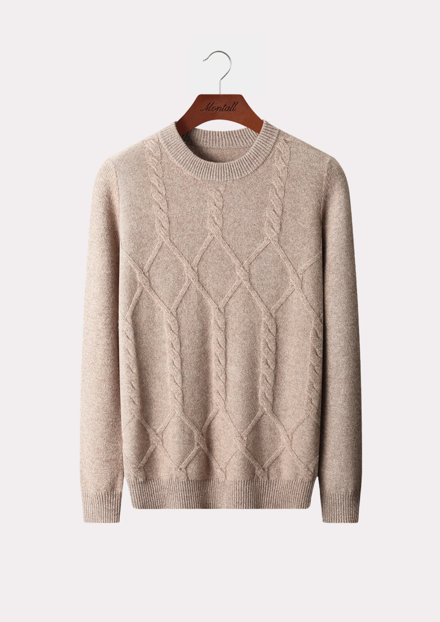 MERINO CABLE CREWNECK PURE MERINO