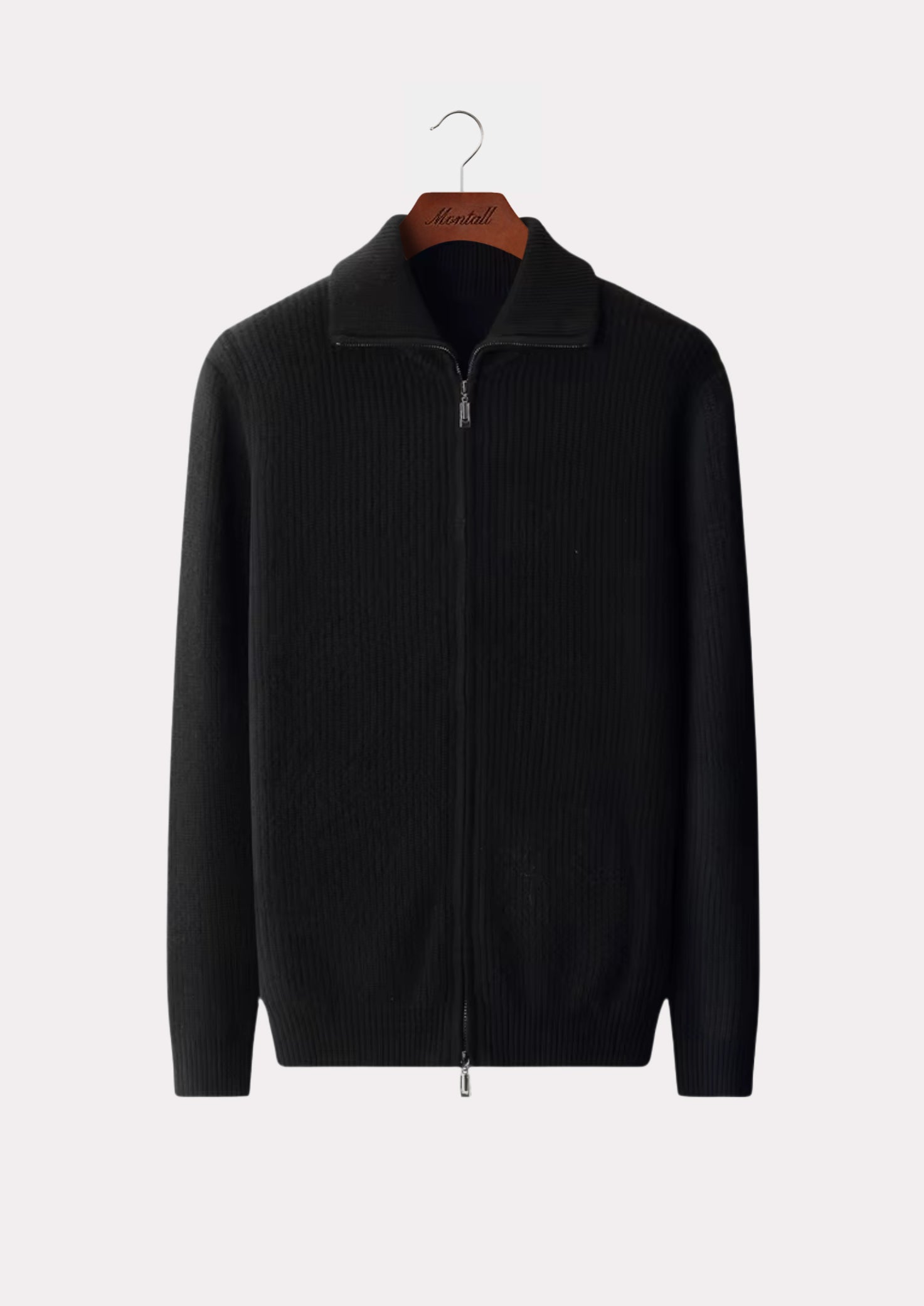 MERINO FUNNEL ZIP CARDIGAN PURE MERINO