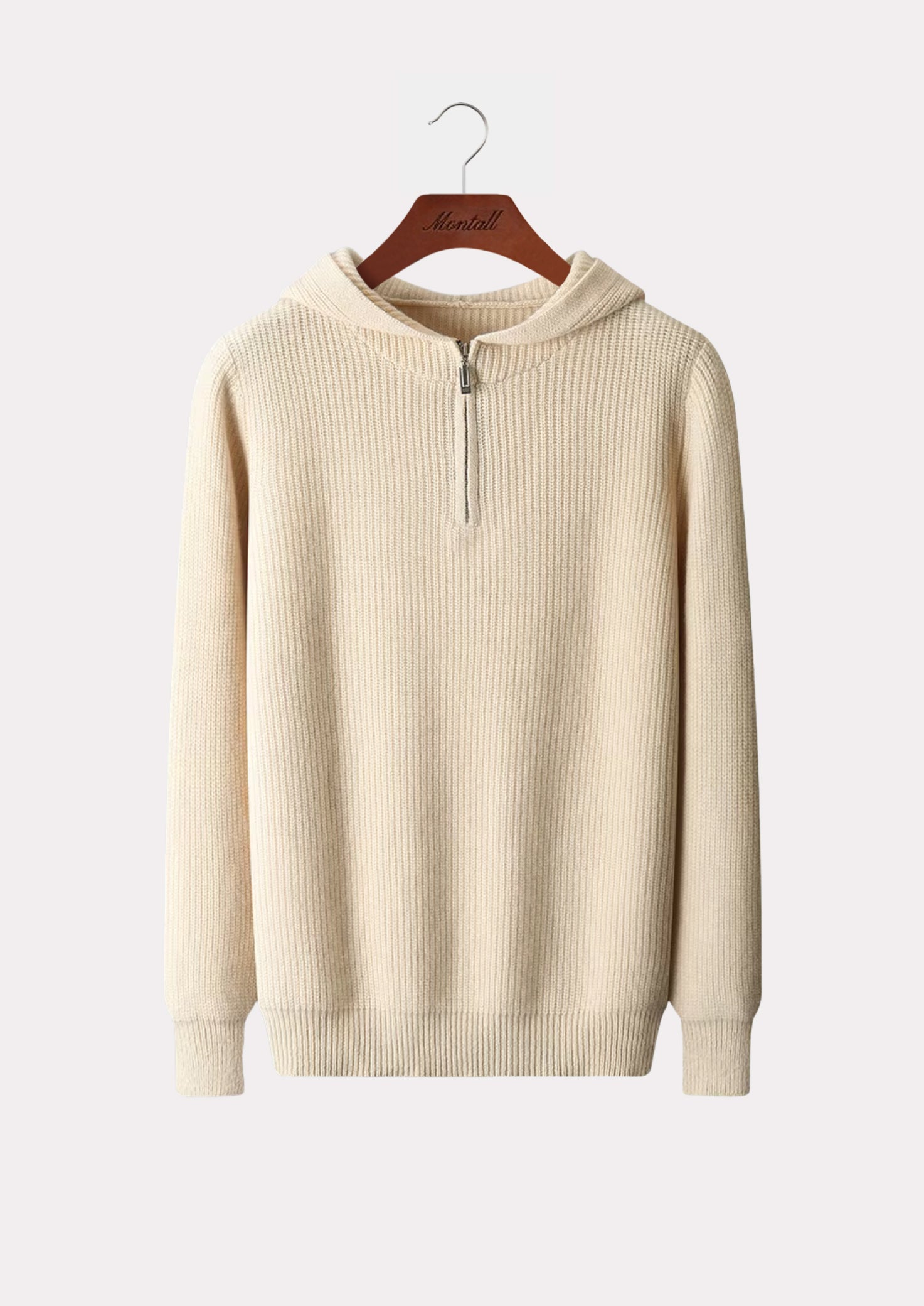 MERINO HALF ZIP HOODIE PURE MERINO