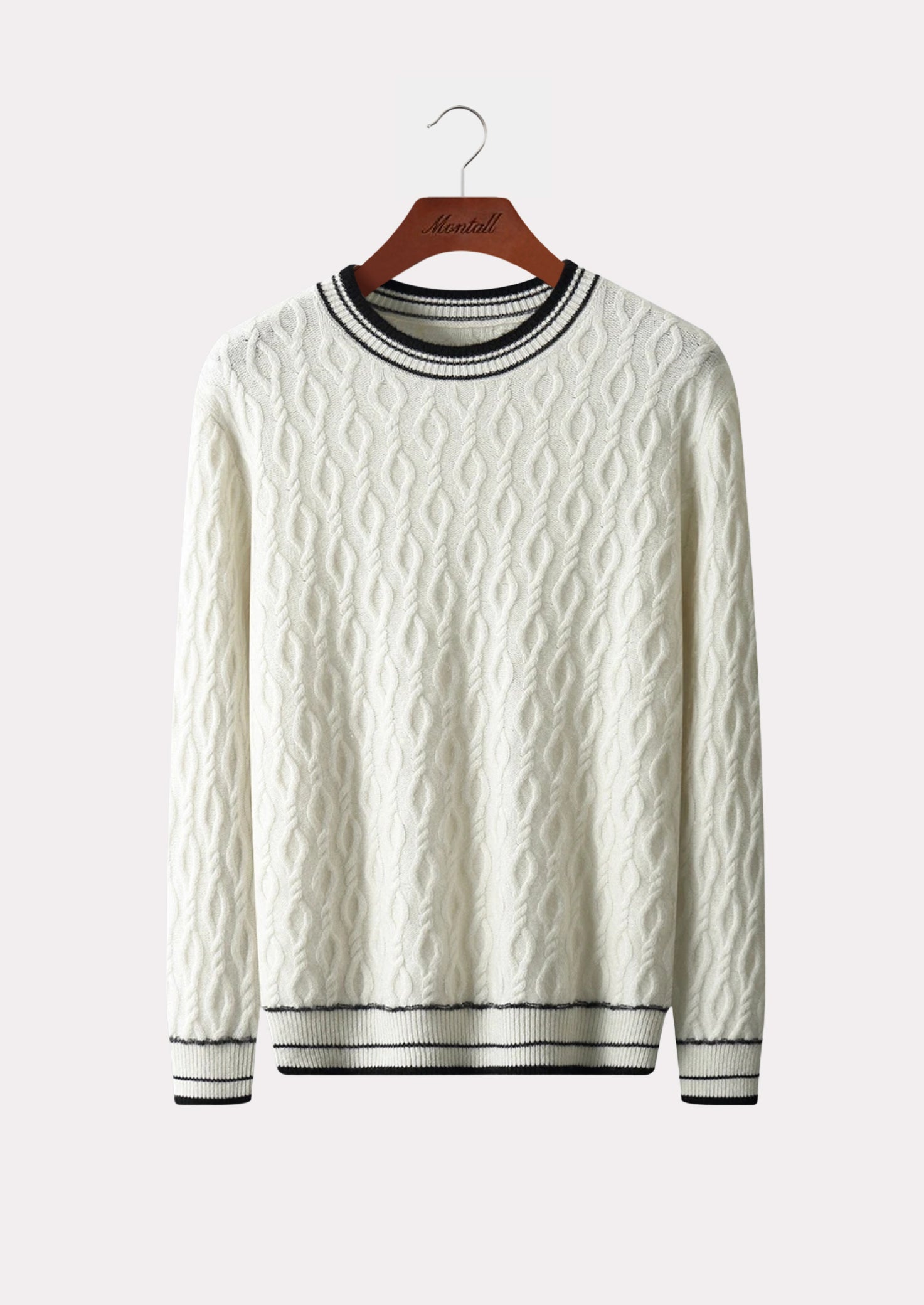 MERINO JACQUARD CREWNECK PURE MERINO