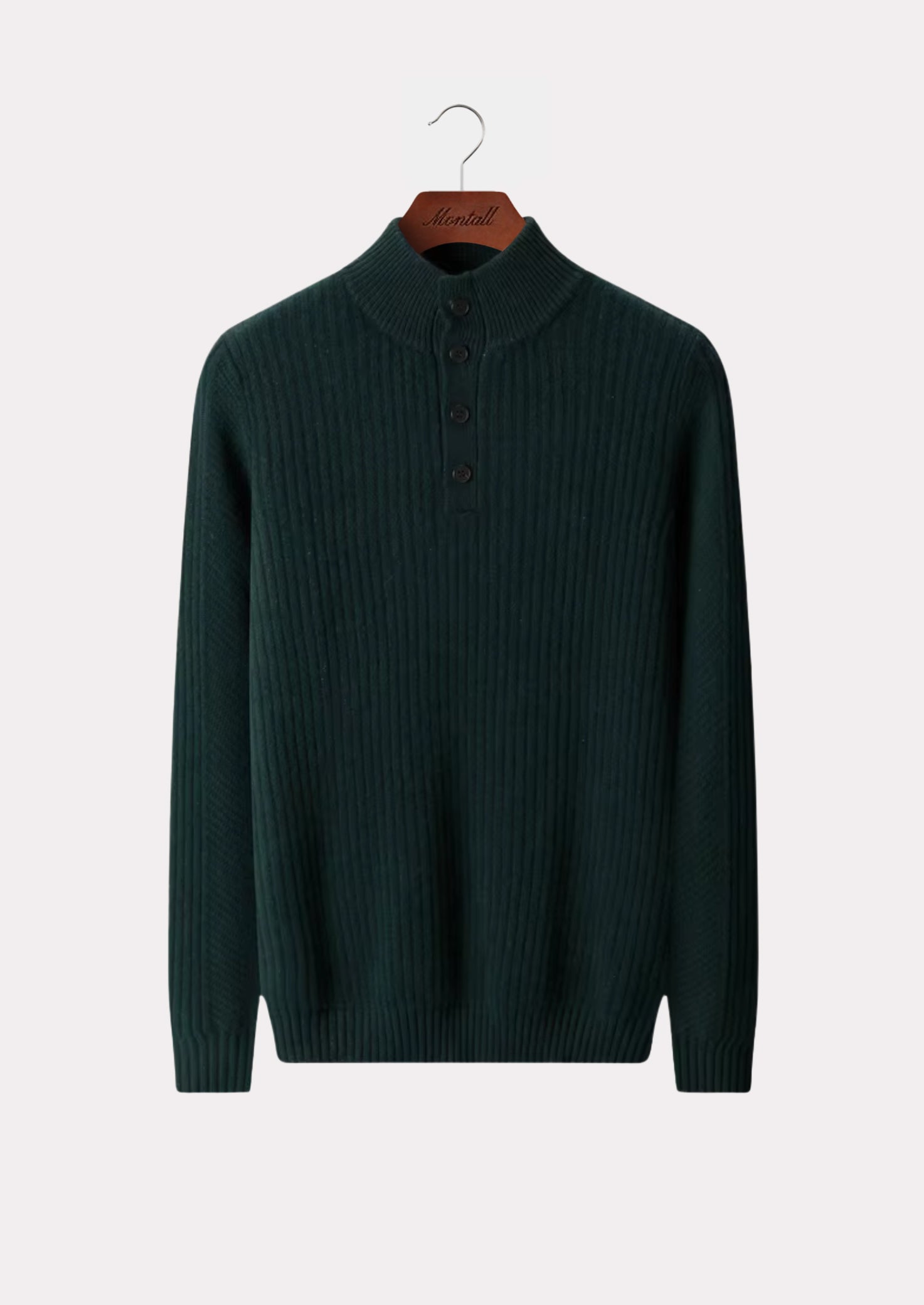 MERINO RIB COLLAR SWEATER PURE MERINO