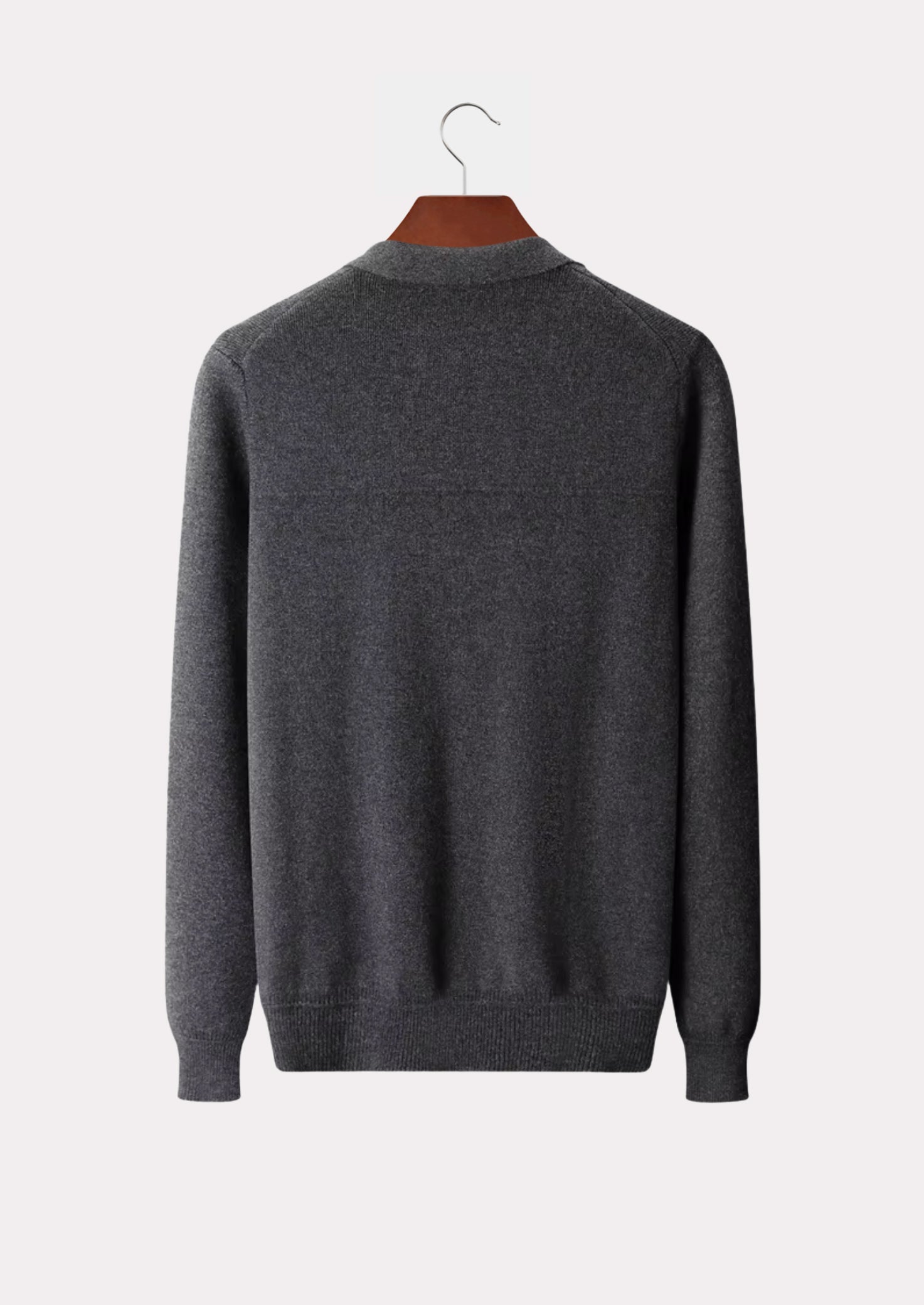 MERINO RIB POLO CARDIGAN PURE MERINO