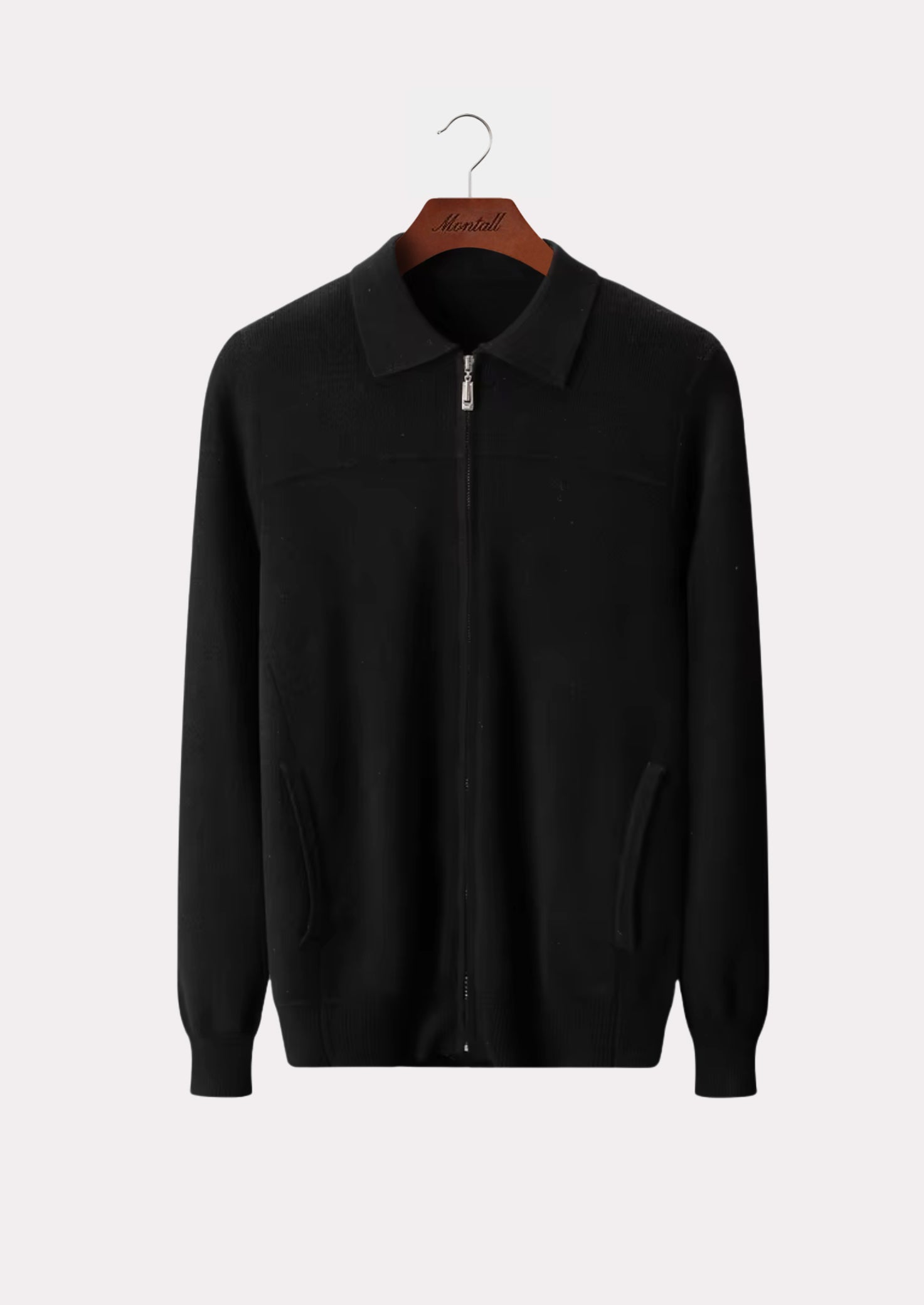 MERINO RIB POLO CARDIGAN PURE MERINO
