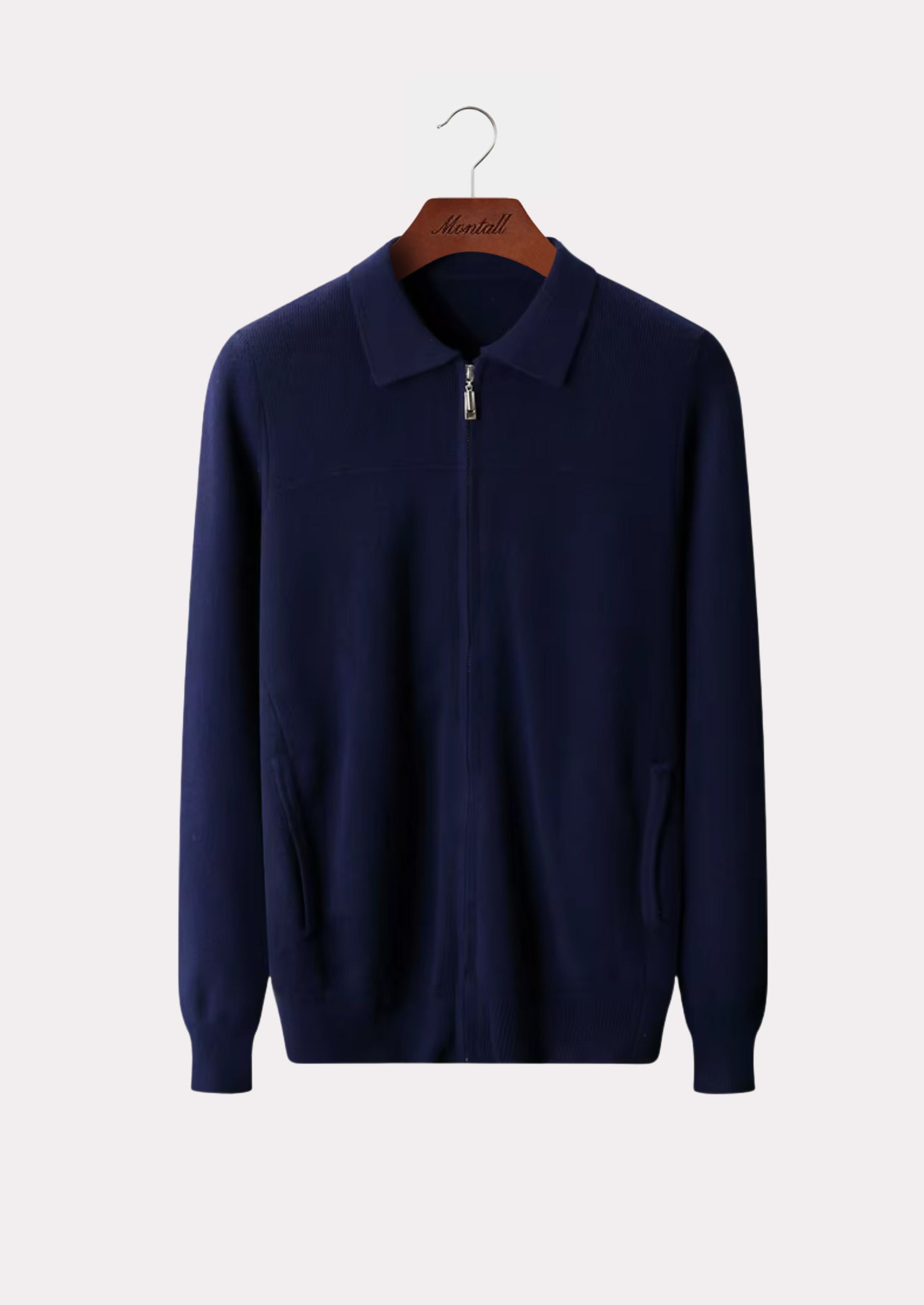 MERINO RIB POLO CARDIGAN PURE MERINO