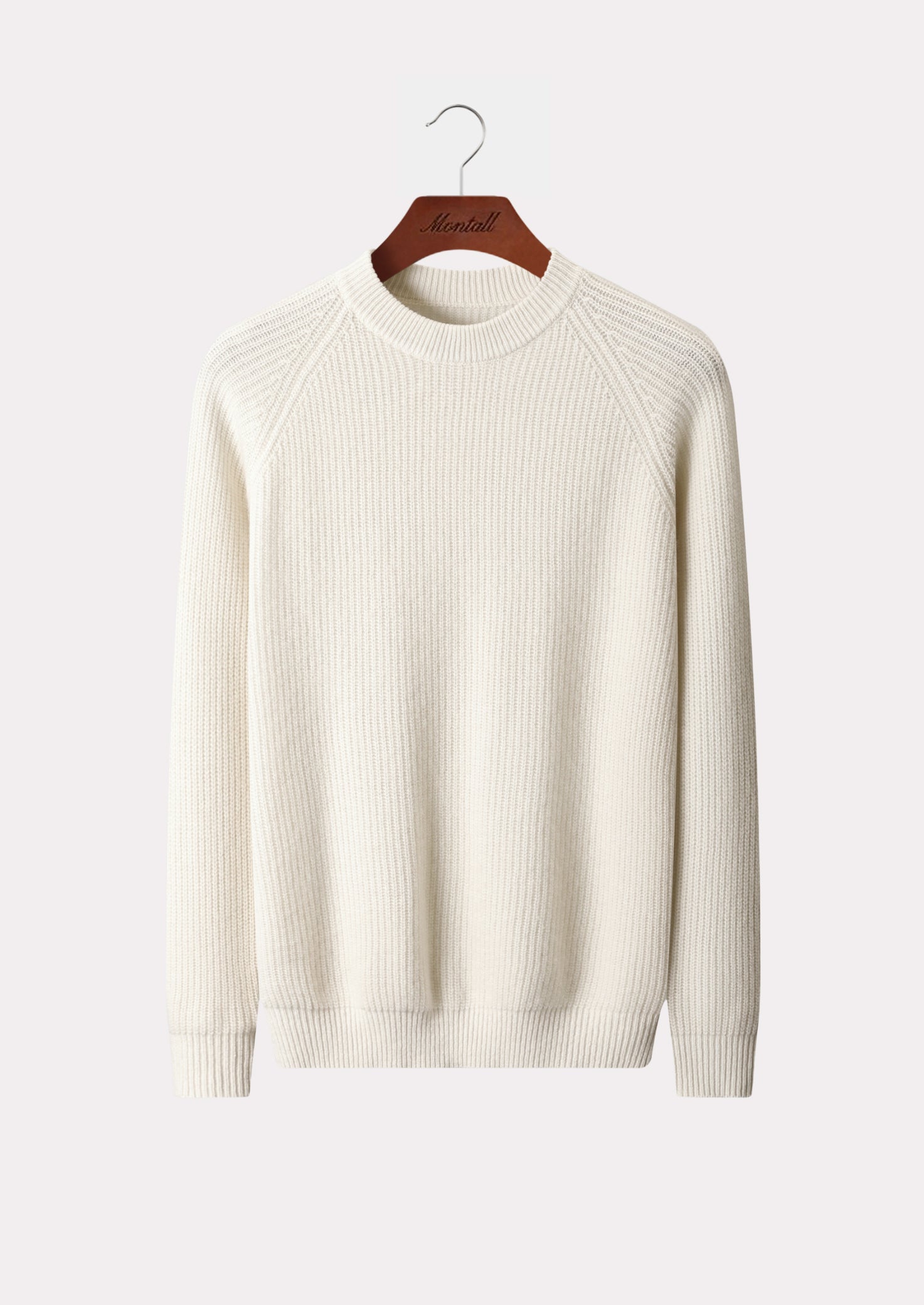 MERINO RIB RAGLAN CREWNECK PURE MERINO