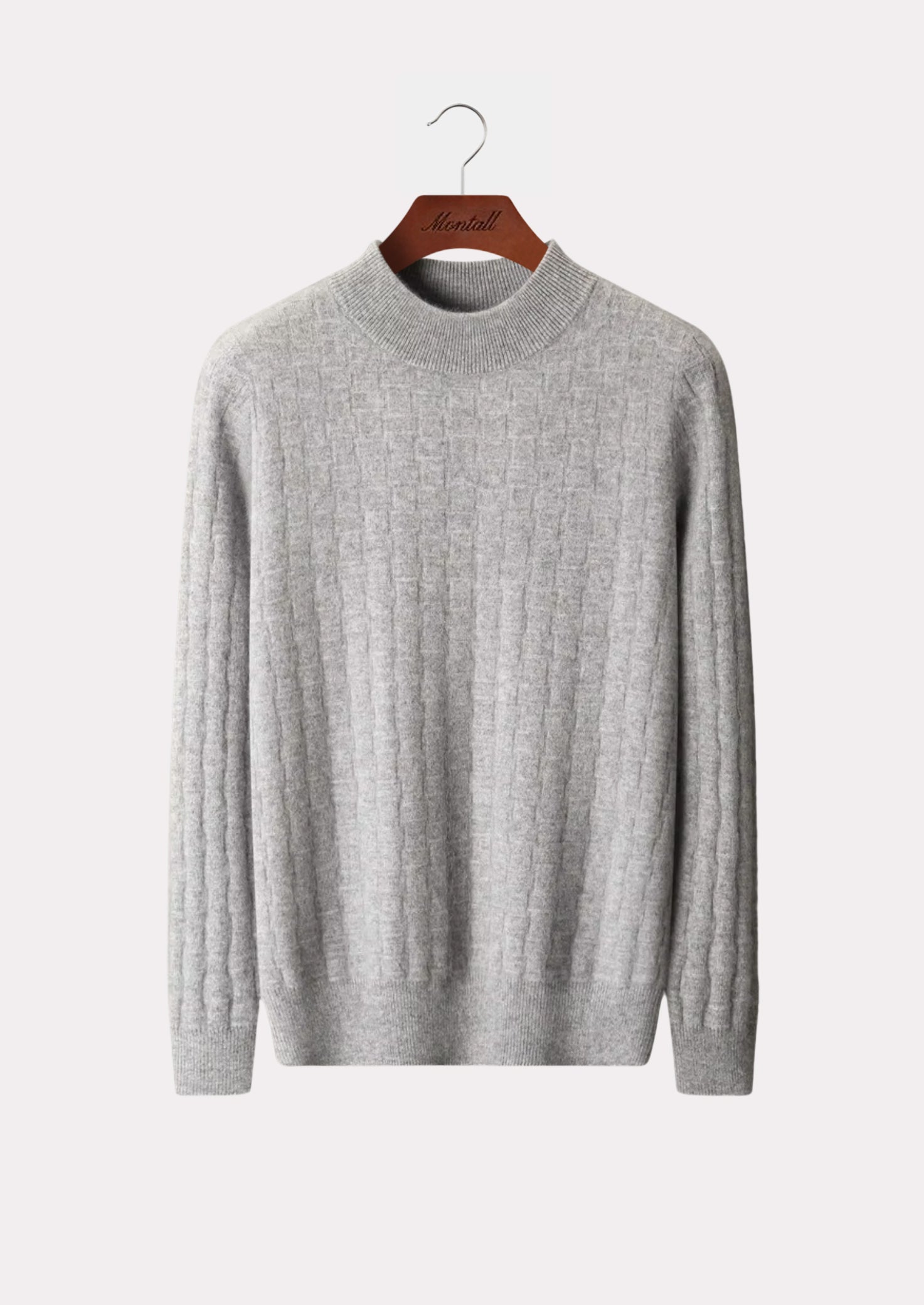 MERINO TEXTURE MOCKNECK PURE MERINO