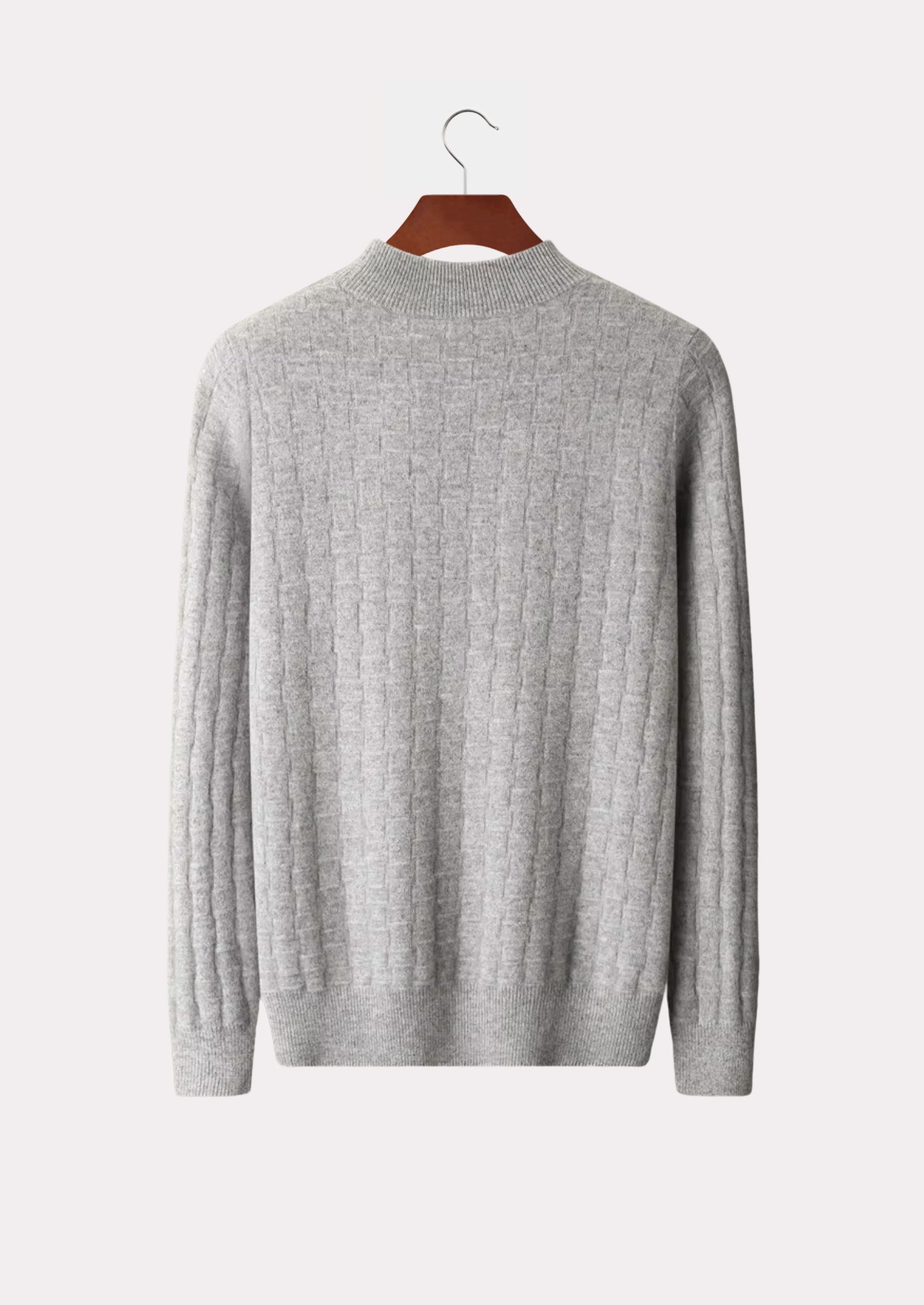 MERINO TEXTURE MOCKNECK PURE MERINO