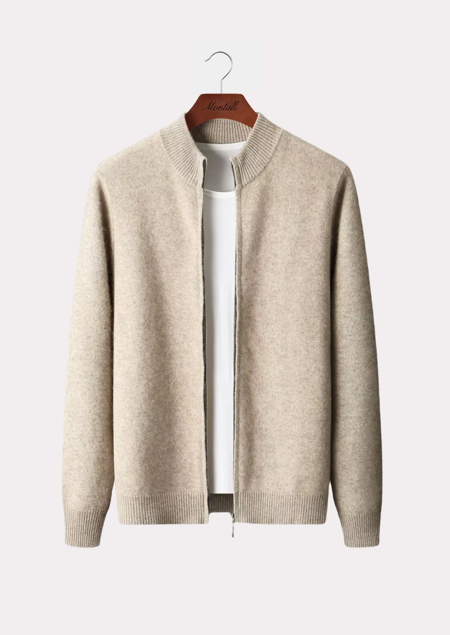 MERINO ZIP CARDIGAN PURE MERINO