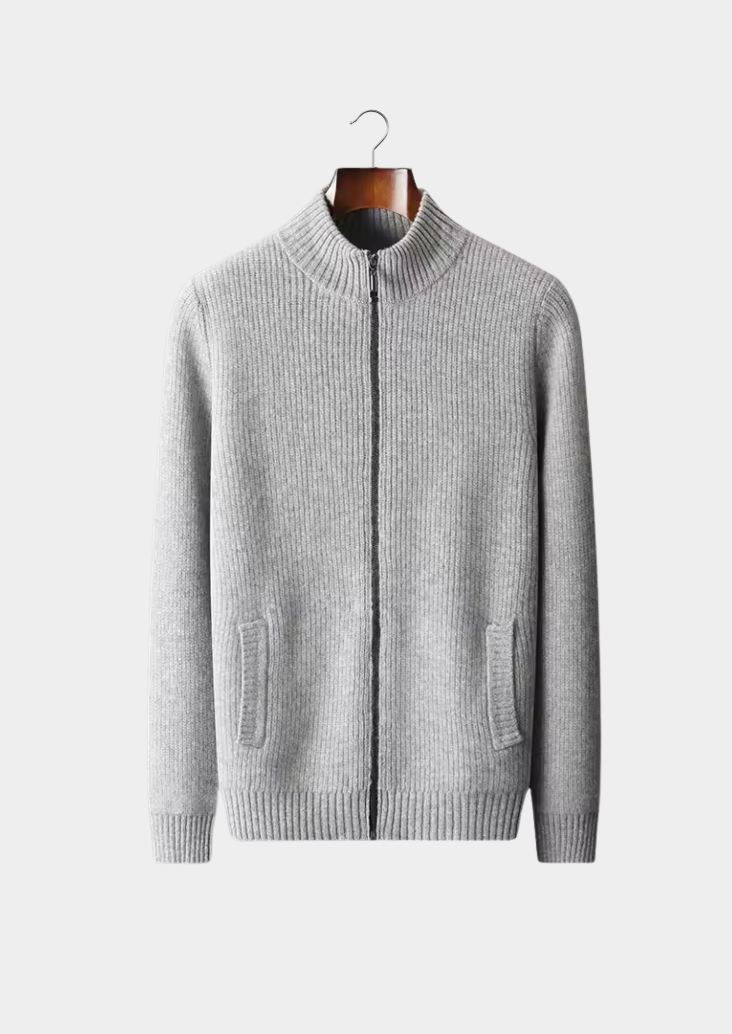PURE EXTRA-FINE MERINO WOOL RIBBED CARDIGAN CLOUDWOOL®